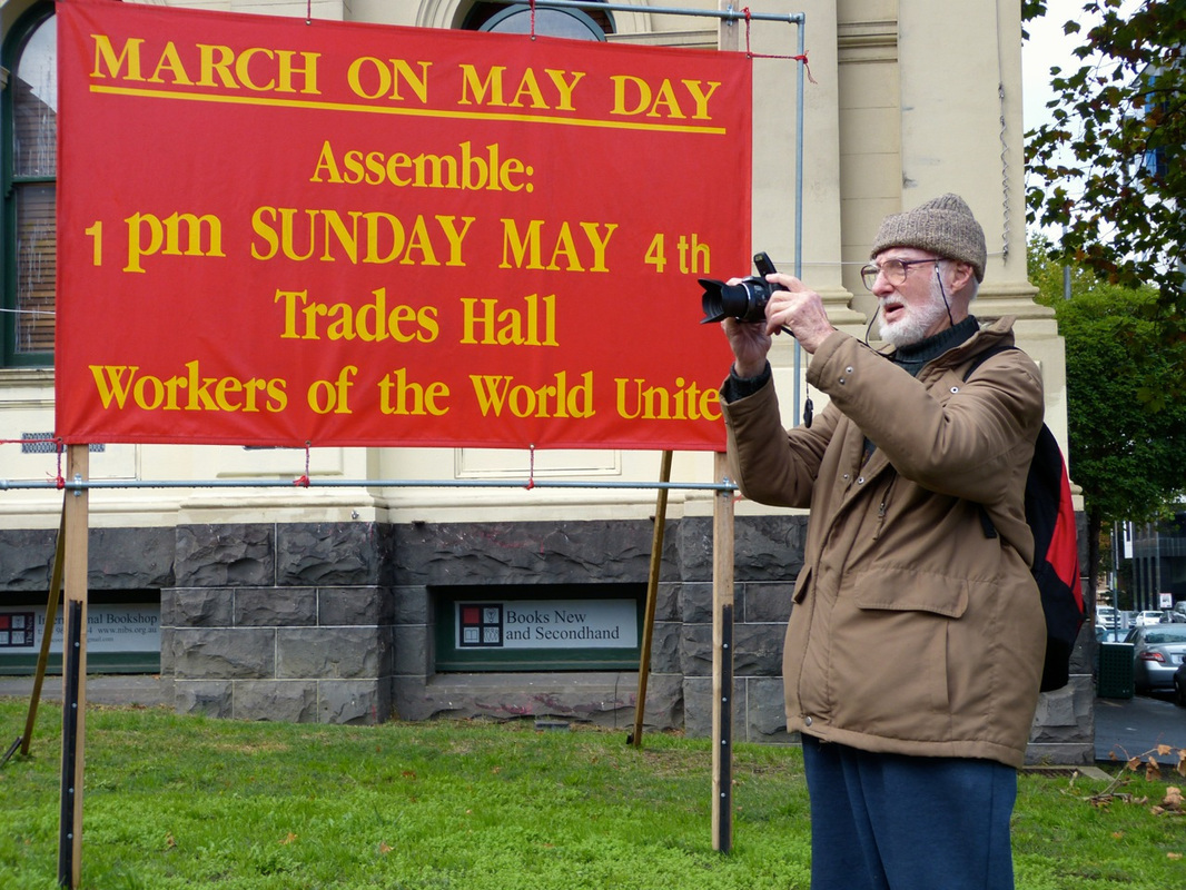 May Day rally, Trades Hall Melbourne, 2014.
